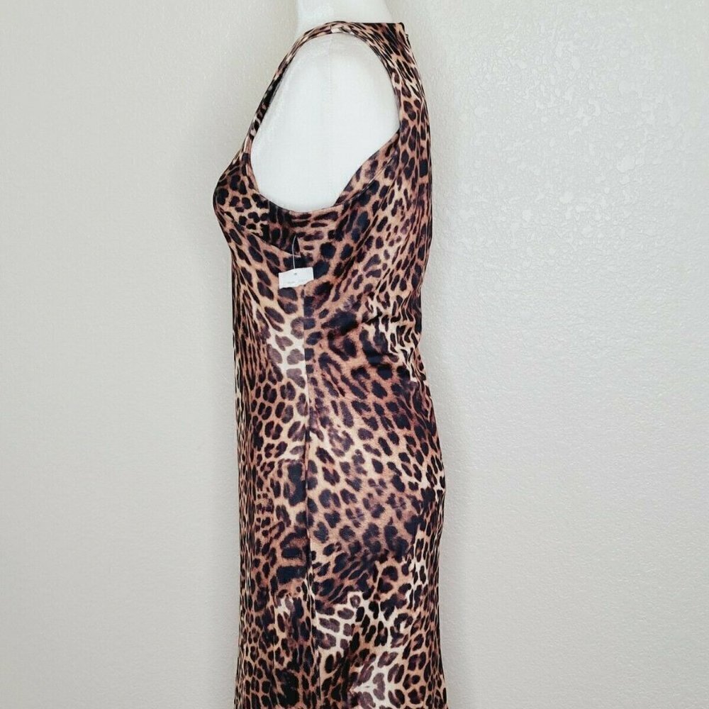 Alexia Admor Daphne Jewel Neck Leopard Print Fitted Mini Dress Size Medium NWT - Picture 5 of 11